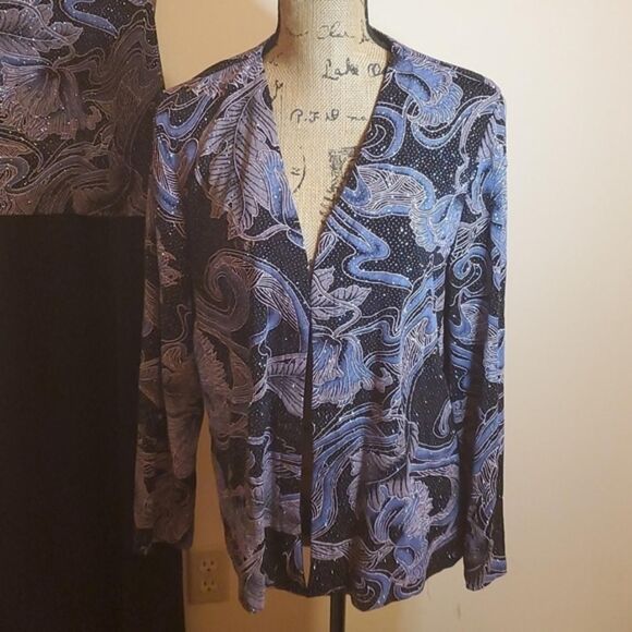 R-m-richards Women's Blue and Black Dress - Picture 3 of 8